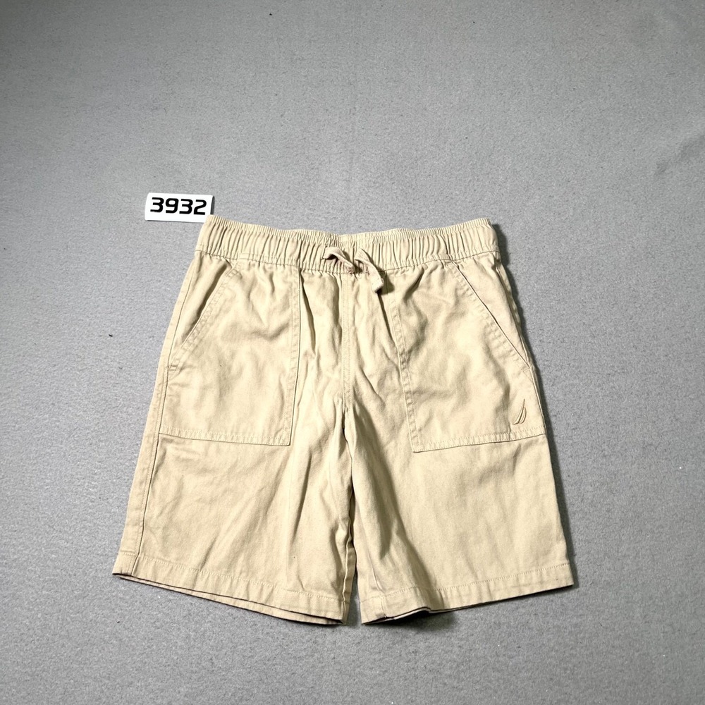 Nautica Shorts Women 27W Beige Slash Pockets Flat Front Outdoor Drawstring Waist